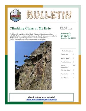 Climbing Class at Mt Erie Volume , Issue