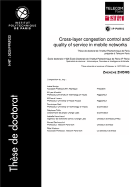 Cross-Layer Congestion Control and Quality of Service in Mobile Networks