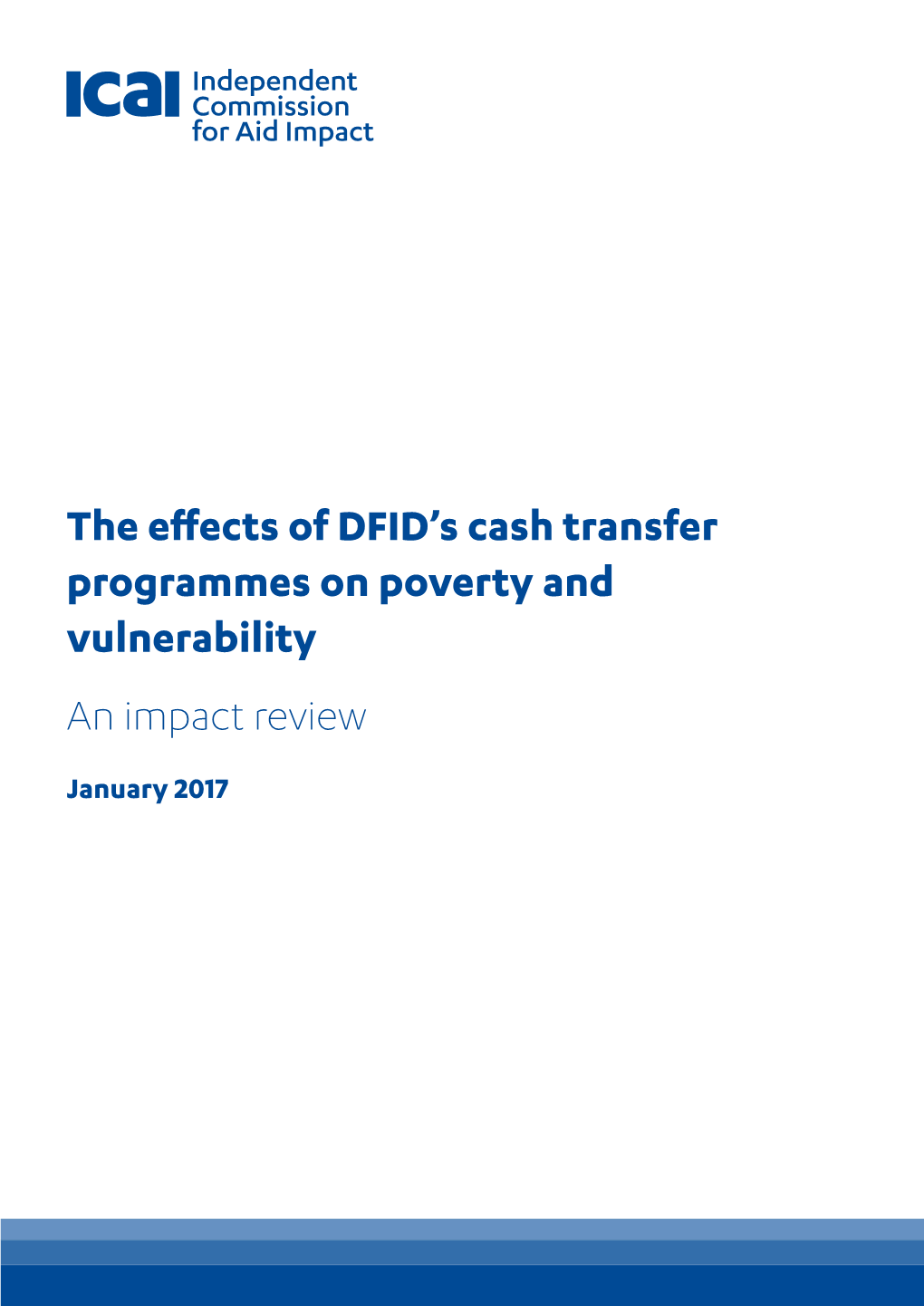 The Effects of DFID's Cash Transfer Programmes on Poverty