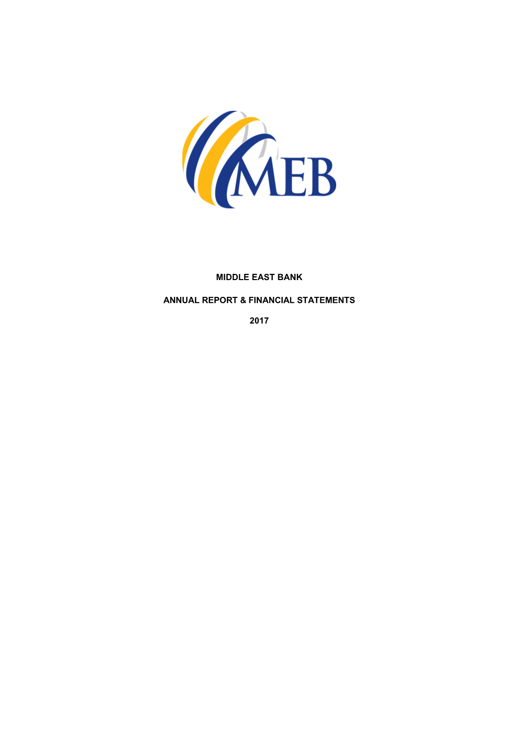 Middle East Bank Annual Report & Financial Statements 2017