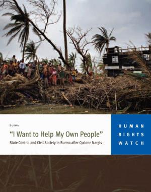 “I Want to Help My Own People” – State Control and Civil Society In