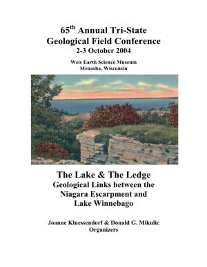 65Th Annual Tri-State Geological Field Conference 2-3 October 2004