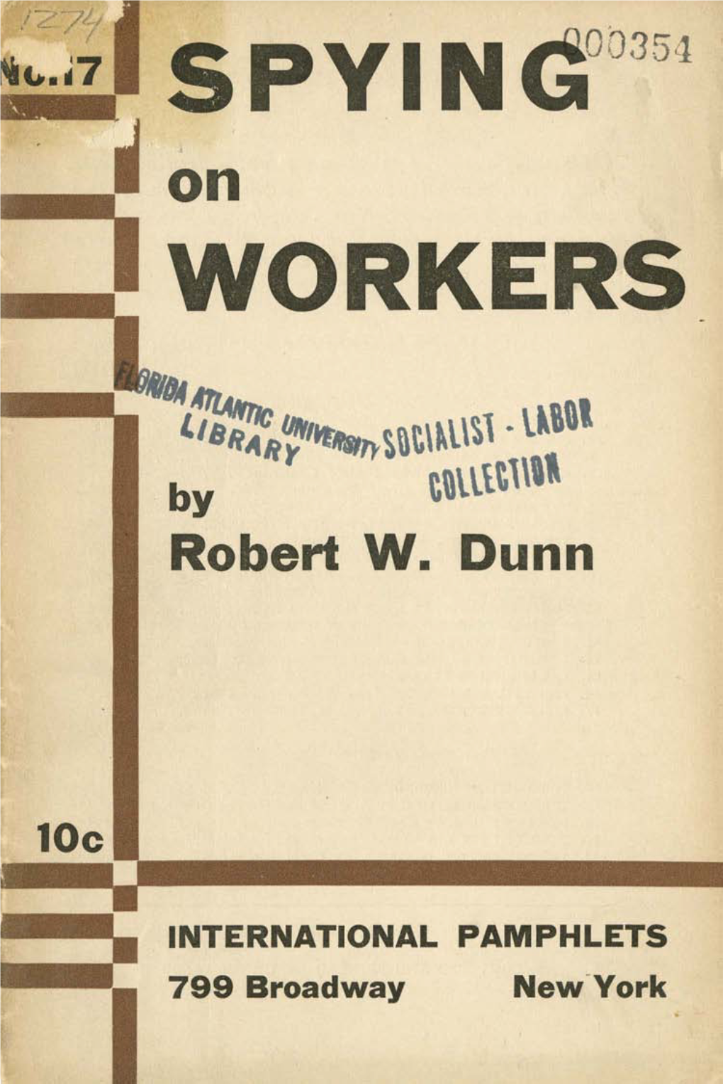 SPYING on WORKERS, by Robert W