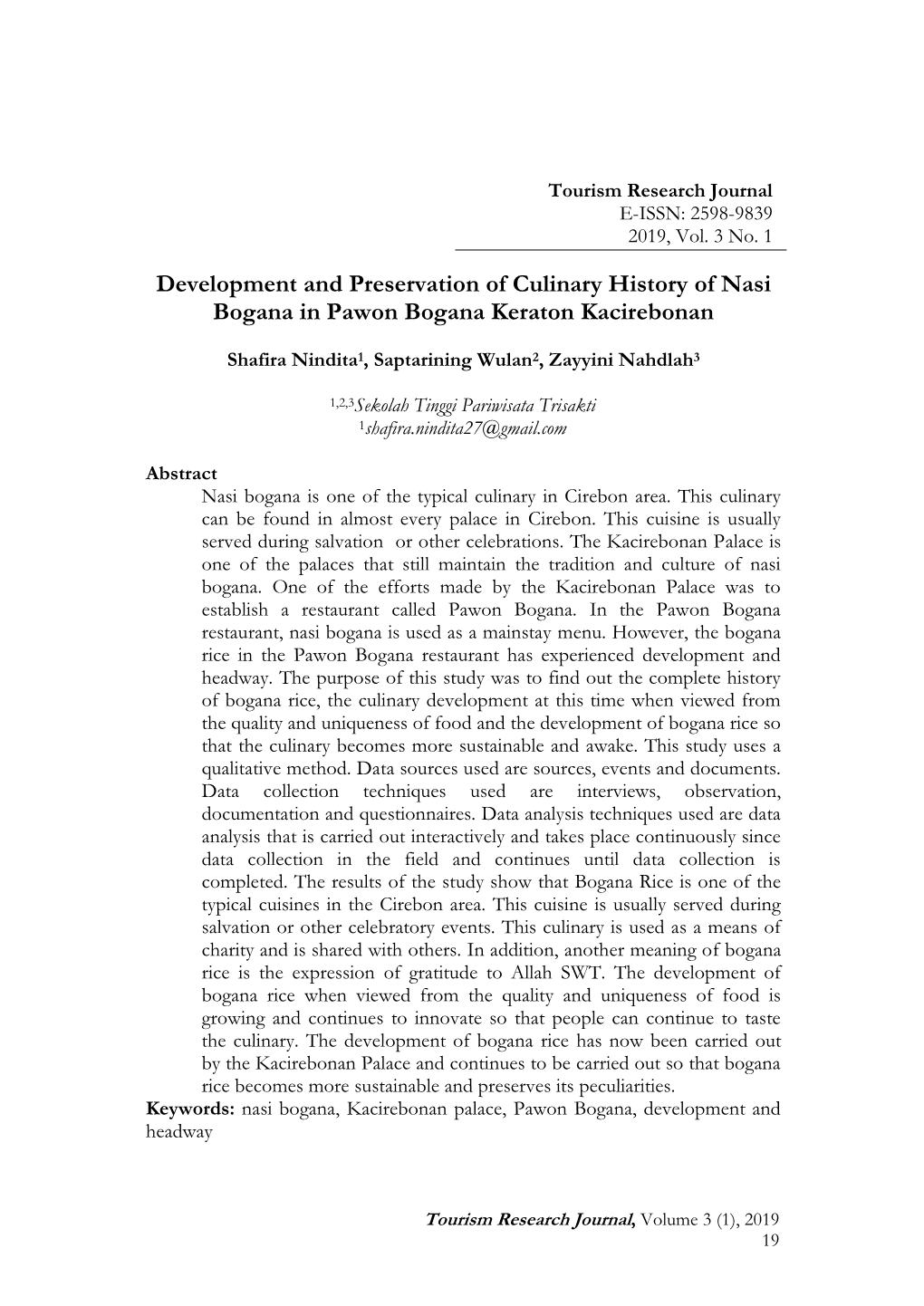Development and Preservation of Culinary History of Nasi Bogana in Pawon Bogana Keraton Kacirebonan