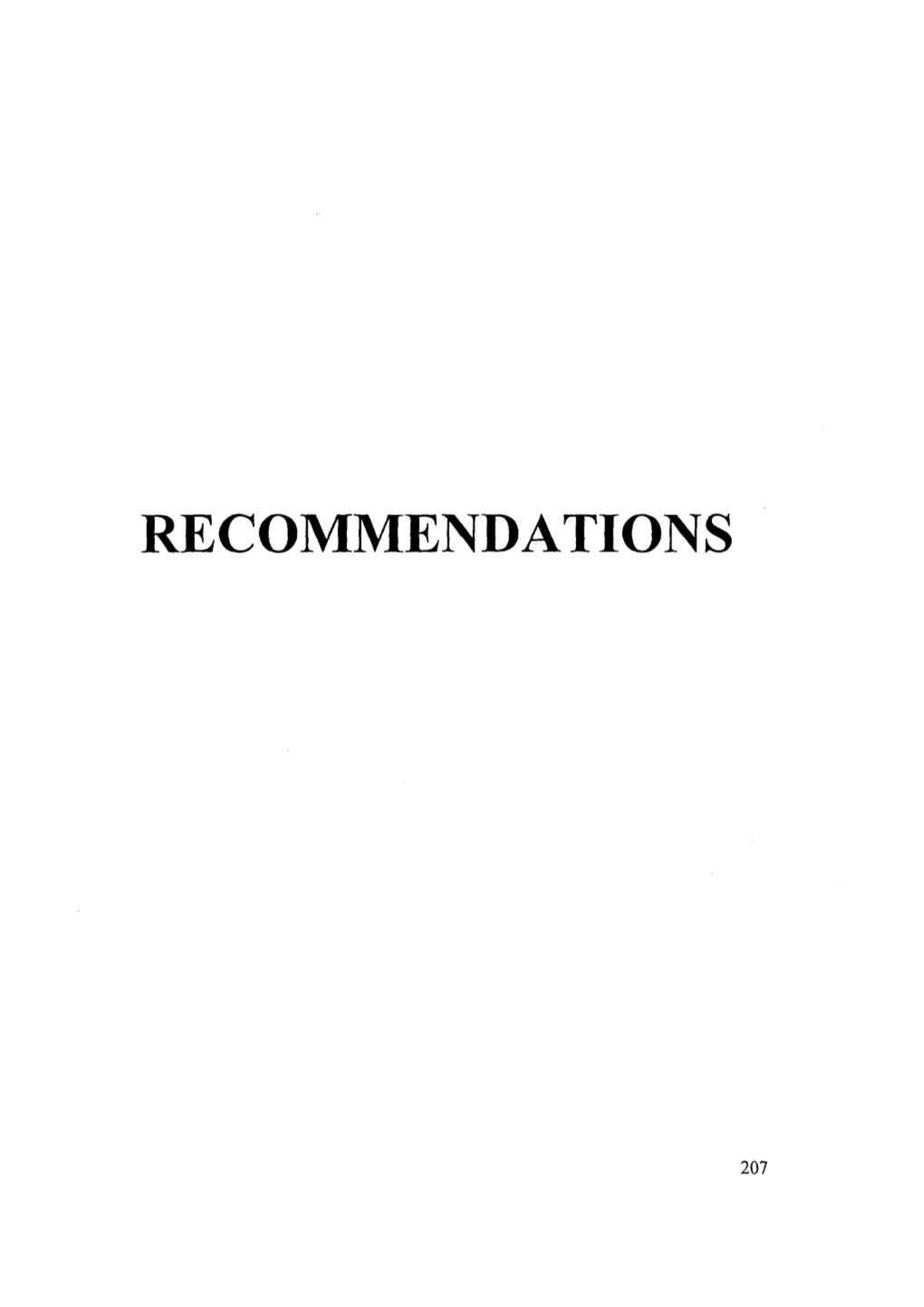 Recommendations