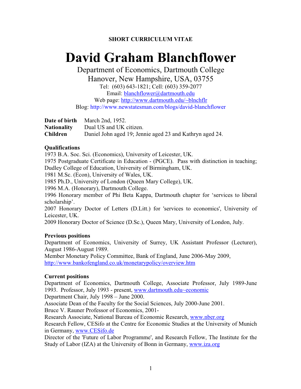 David Graham Blanchflower