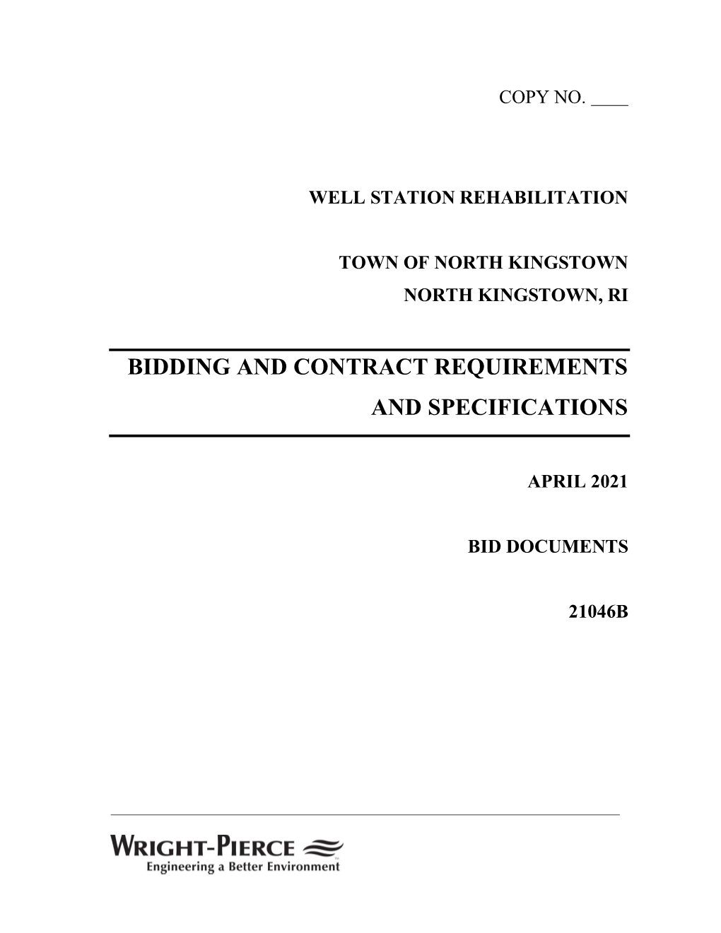 Bidding and Contract Requirements and Specifications