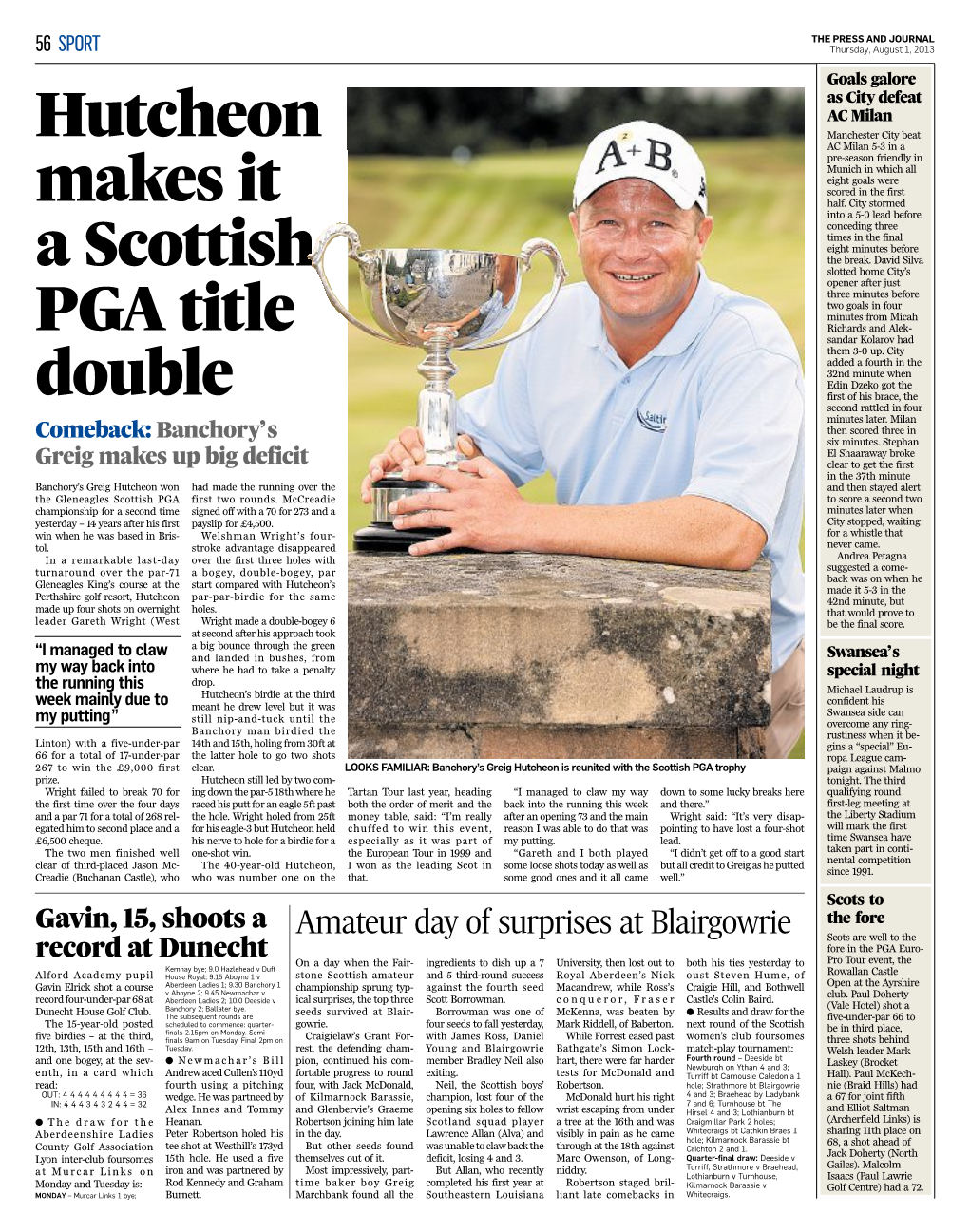 Hutcheon Makes It a Scottish PGA Title Double