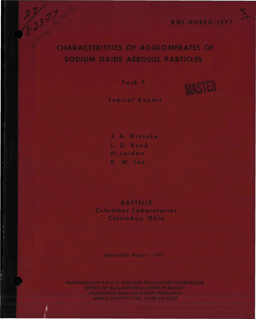 Characteristics of Agglomerates of Sodium Oxide Aerosol Particles