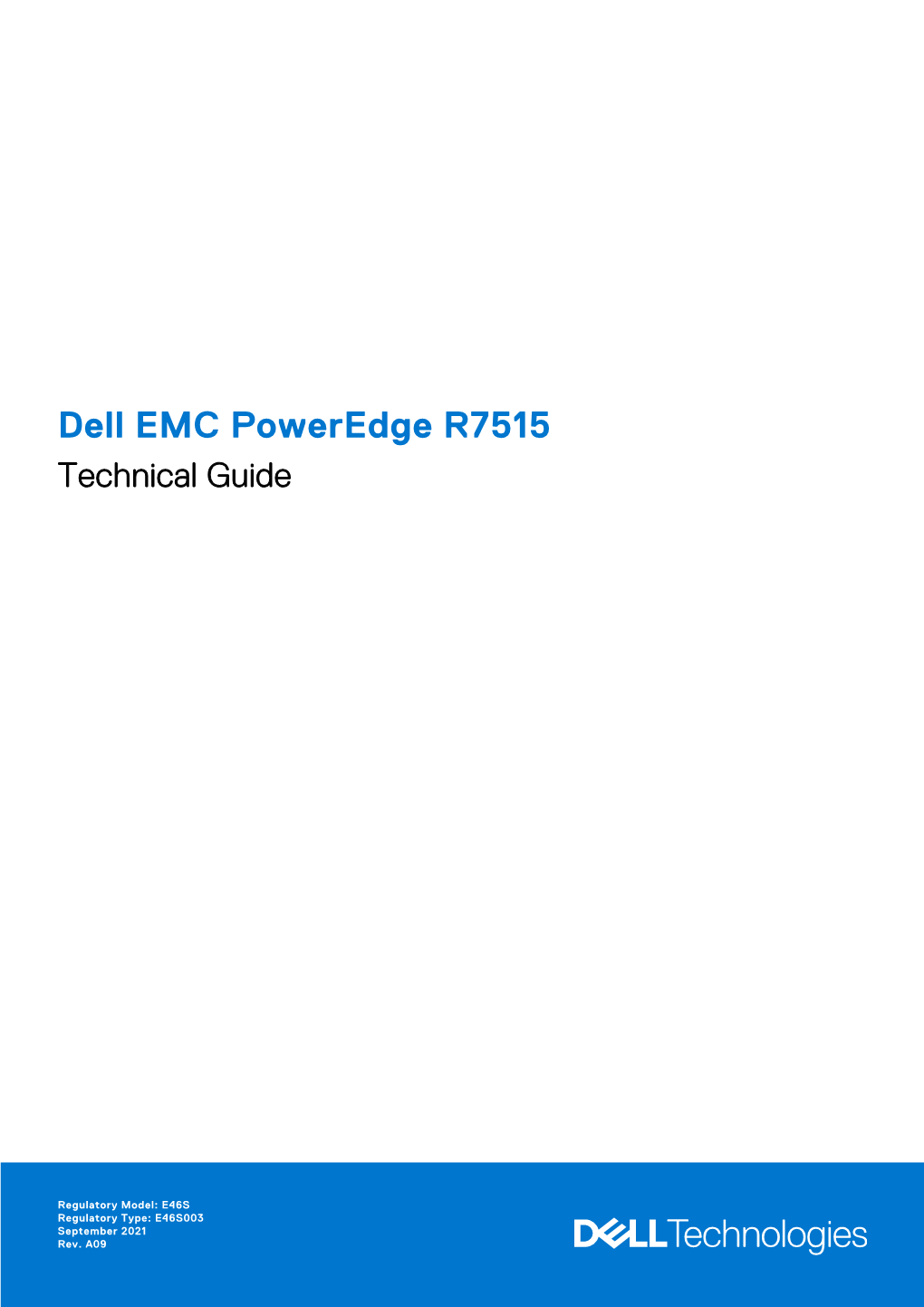 Dell EMC Poweredge R7515 Technical Guide