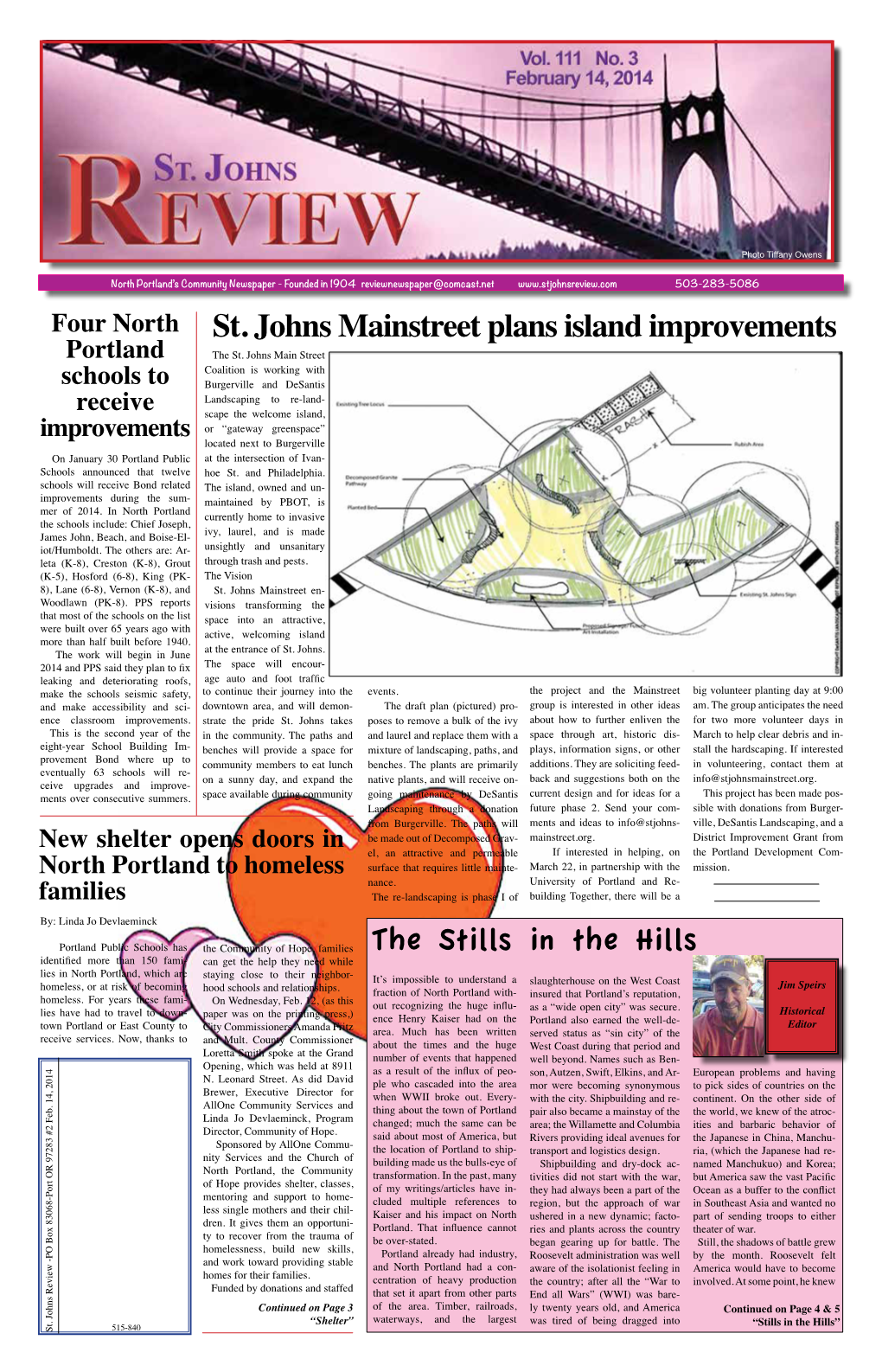 The Stills in the Hills St. Johns Mainstreet Plans Island Improvements