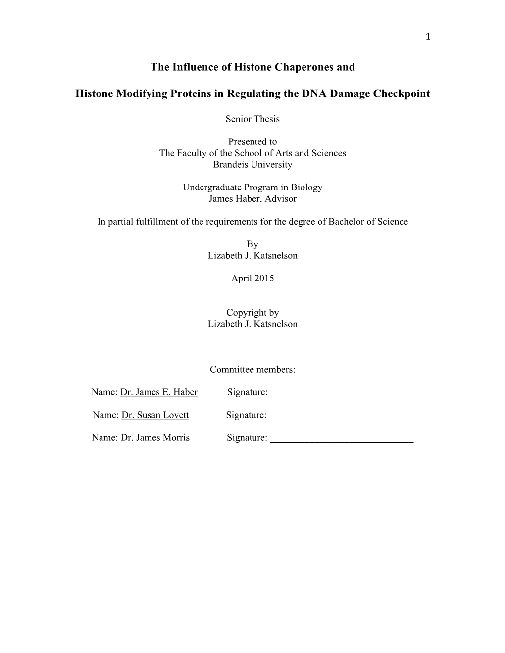 The Influence of Histone Chaperones and Histone Modifying Proteins In