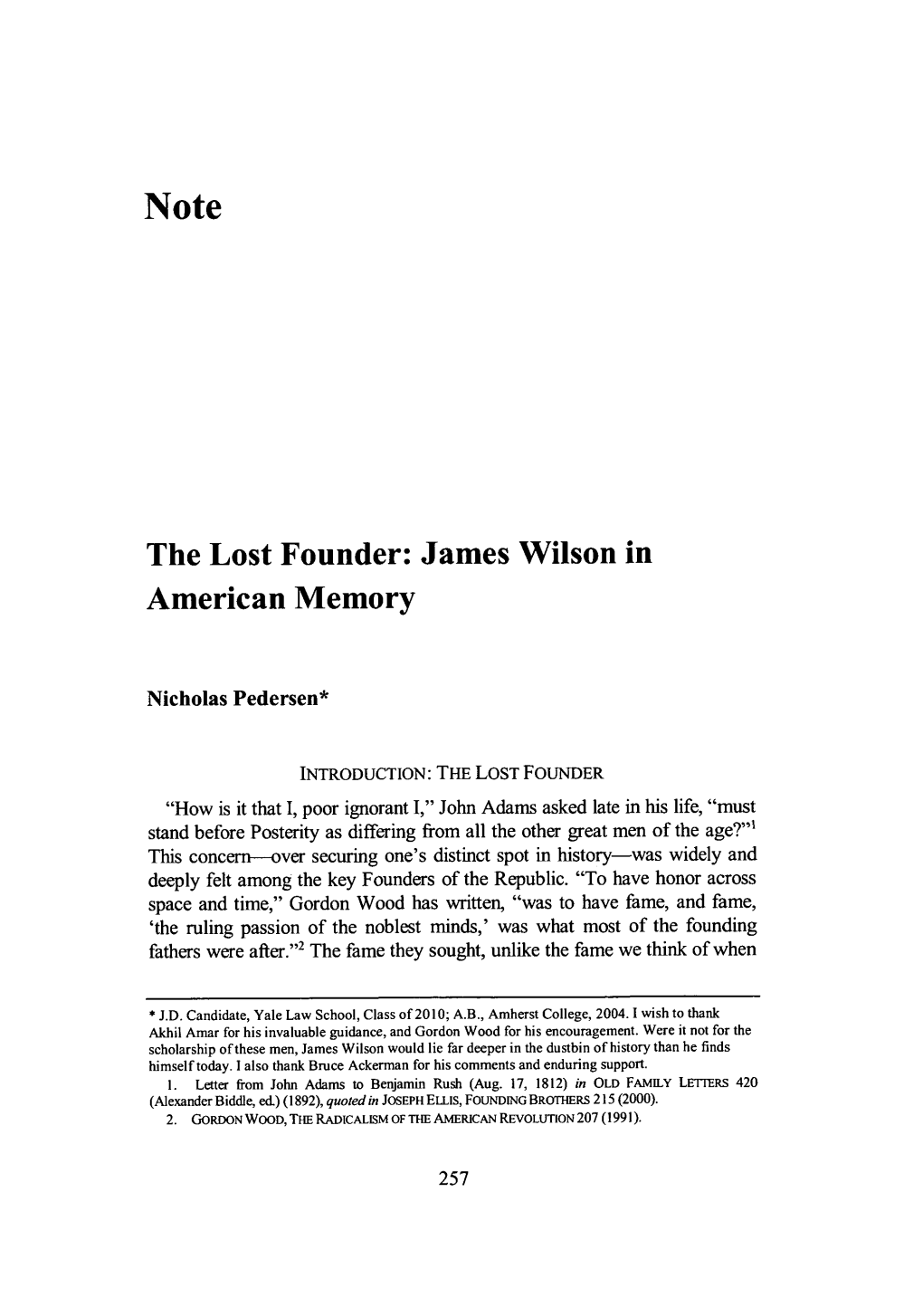 James Wilson in American Memory