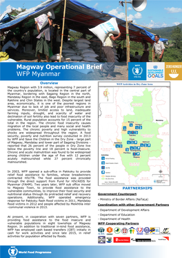 Magway Operational Brief WFP Myanmar