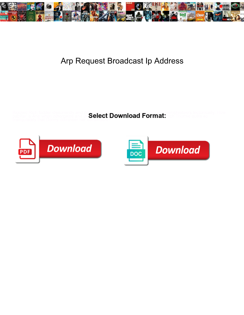 Arp Request Broadcast Ip Address
