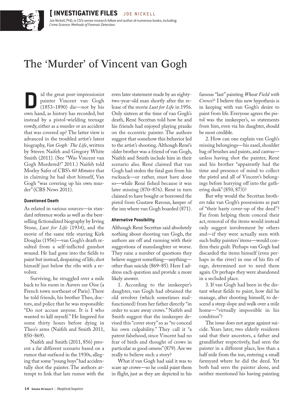 The 'Murder' of Vincent Van Gogh