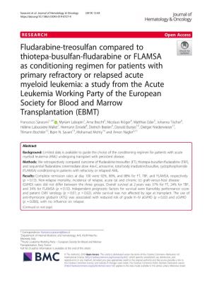 Fludarabine-Treosulfan Compared To