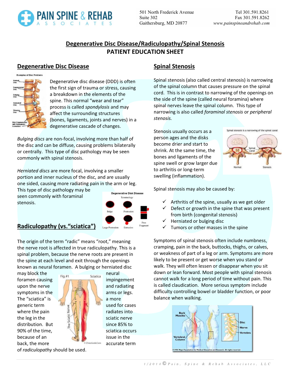 degenerative-disc-disease-radiculopathy-spinal-stenosis-patient-education-sheet-docslib