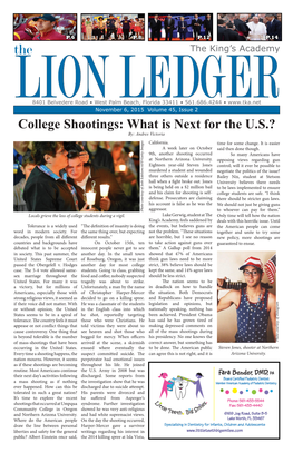 College Shootings: What Is Next for the U.S.? By: Andres Victoria
