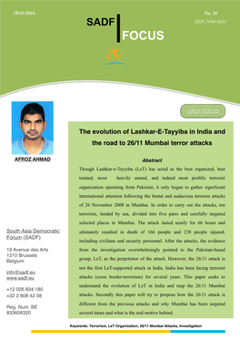The Evolution of Lashkar-E-Tayyiba in India and the Road to 26/11 Mumbai Terror Attacks