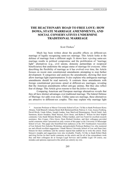 How Doma, State Marriage Amendments, and Social Conservatives Undermine Traditional Marriage