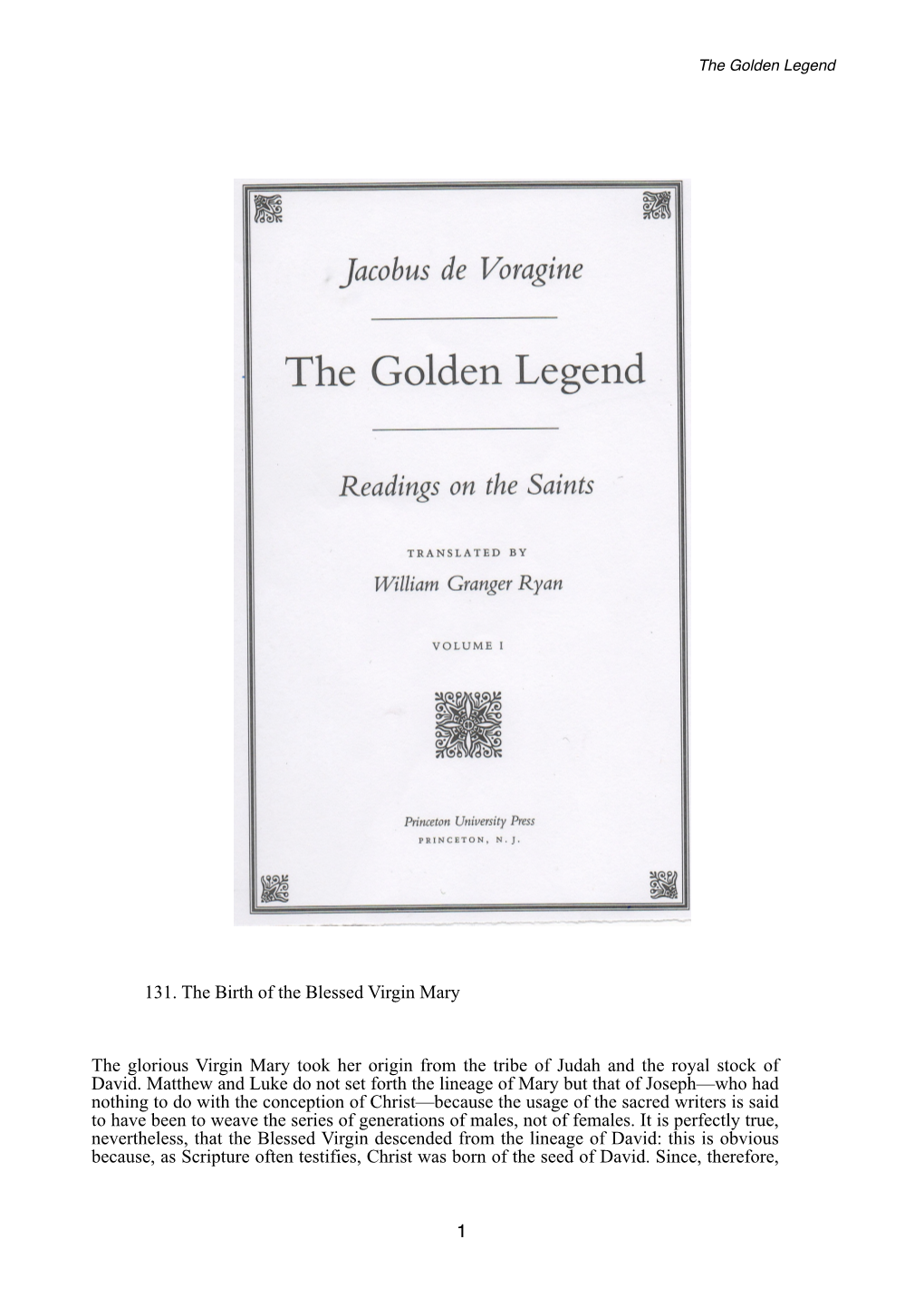 The Golden Legend � 