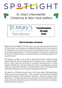 St. Mary's Newsletter Christmas & New