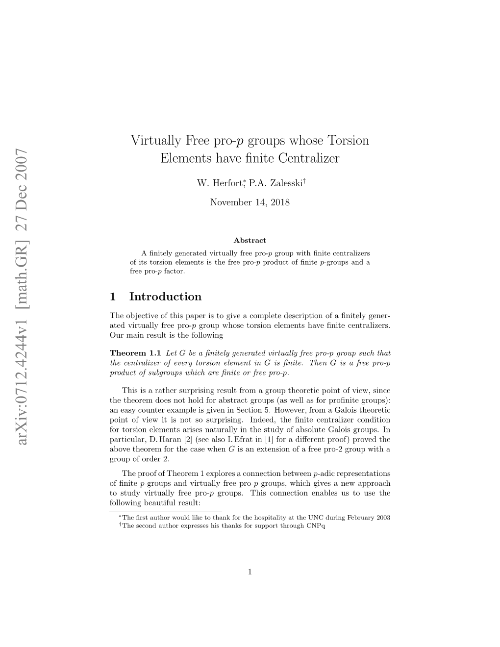 Virtually Free Pro-P Groups Whose Torsion Elements Have Finite Centralizer