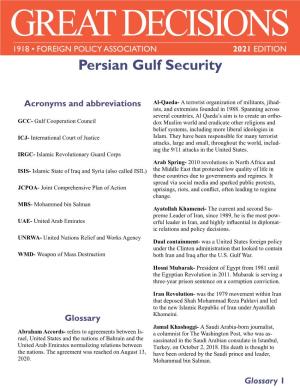 Persian Gulf Security