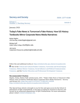 How US History Textbooks Mirror Corporate News Media Narratives