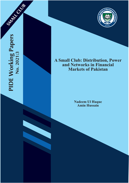 Distribution, Power and Networks in Financial Markets of Pakistan