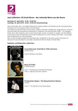 Jazz Collection: Gil Scott-Heron - Der Wütende Mann Aus Der Bronx