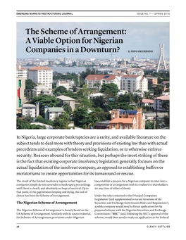 The Scheme of Arrangement: a Viable Option for Nigerian Companies In