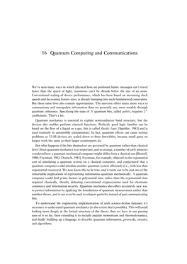 16 Quantum Computing and Communications