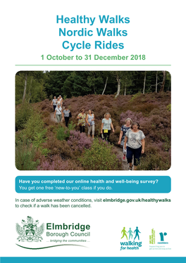 Healthy Walks Nordic Walks Cycle Rides 1 October to 31 December 2018