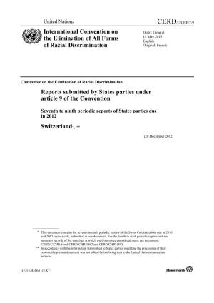 Reports Submitted by States Parties Under Article 9 of the Convention