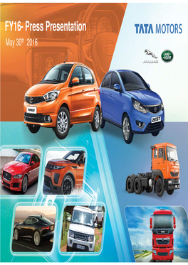 FY16- Press Presentation May 30Th 2016 Tata Motors