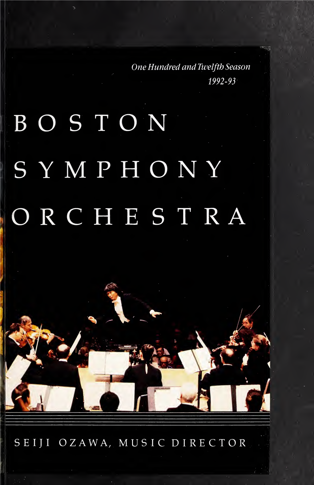 Boston Symphony Orchestra Concert Programs, Season 112, 1992-1993