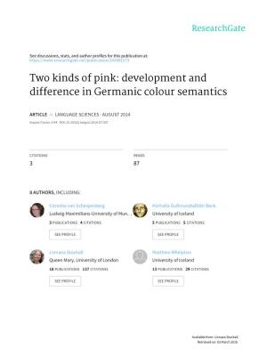 Development and Difference in Germanic Colour Semantics