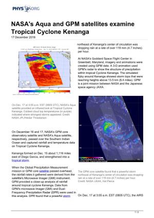 NASA's Aqua and GPM Satellites Examine Tropical Cyclone Kenanga 17 December 2018