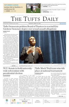 The Tufts Daily Volume Lxxv, Issue 54