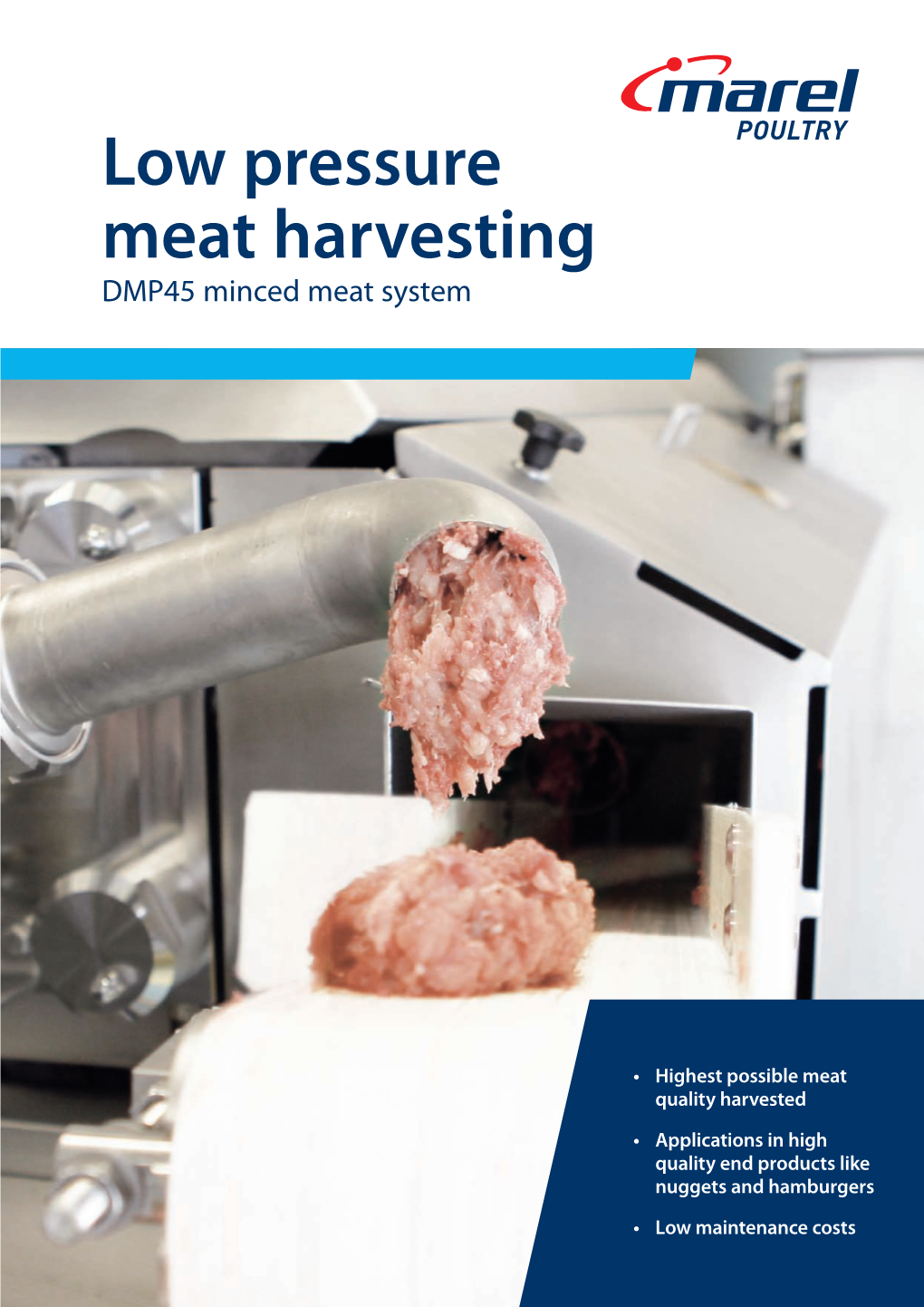 Low Pressure Meat Harvesting DMP45 Minced Meat System