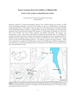 Insect Remains from the Midden at Möðruvellir Status of the Analysis and Preliminary Results