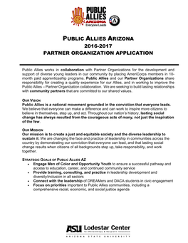 Public Allies Arizona 2016-2017 Partner Organization Application