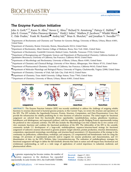 The Enzyme Function Initiative John A