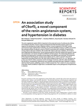 An Association Study of C9orf3, a Novel Component of the Renin