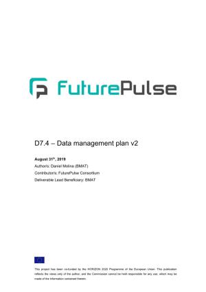D7.4 – Data Management Plan V2