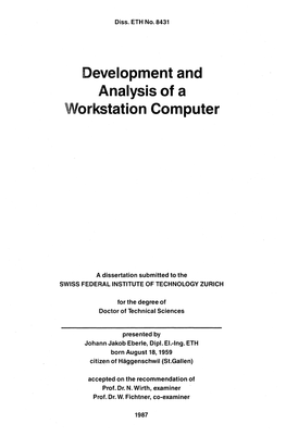 Development and Analysis of a Workstation Computer