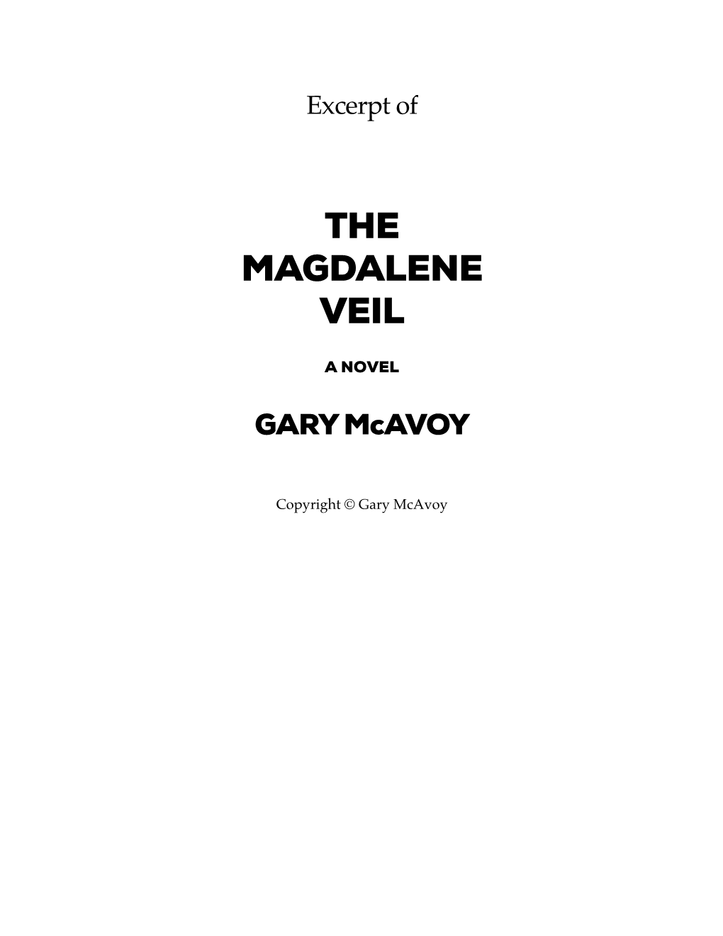 The Magdalene Veil Excerpt
