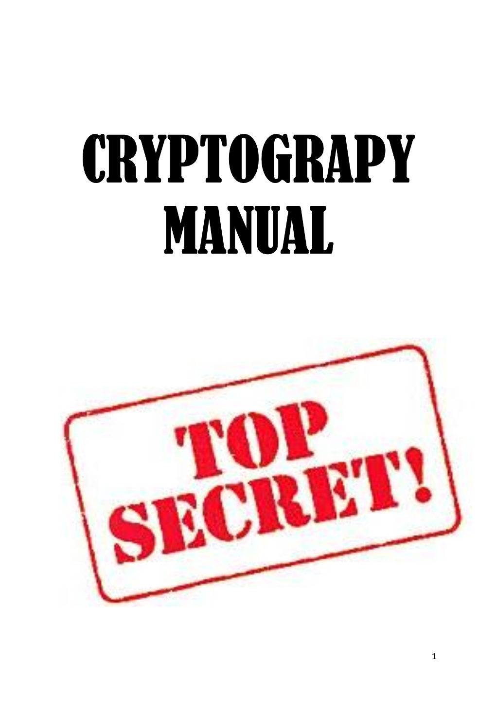 Cryptography Manual